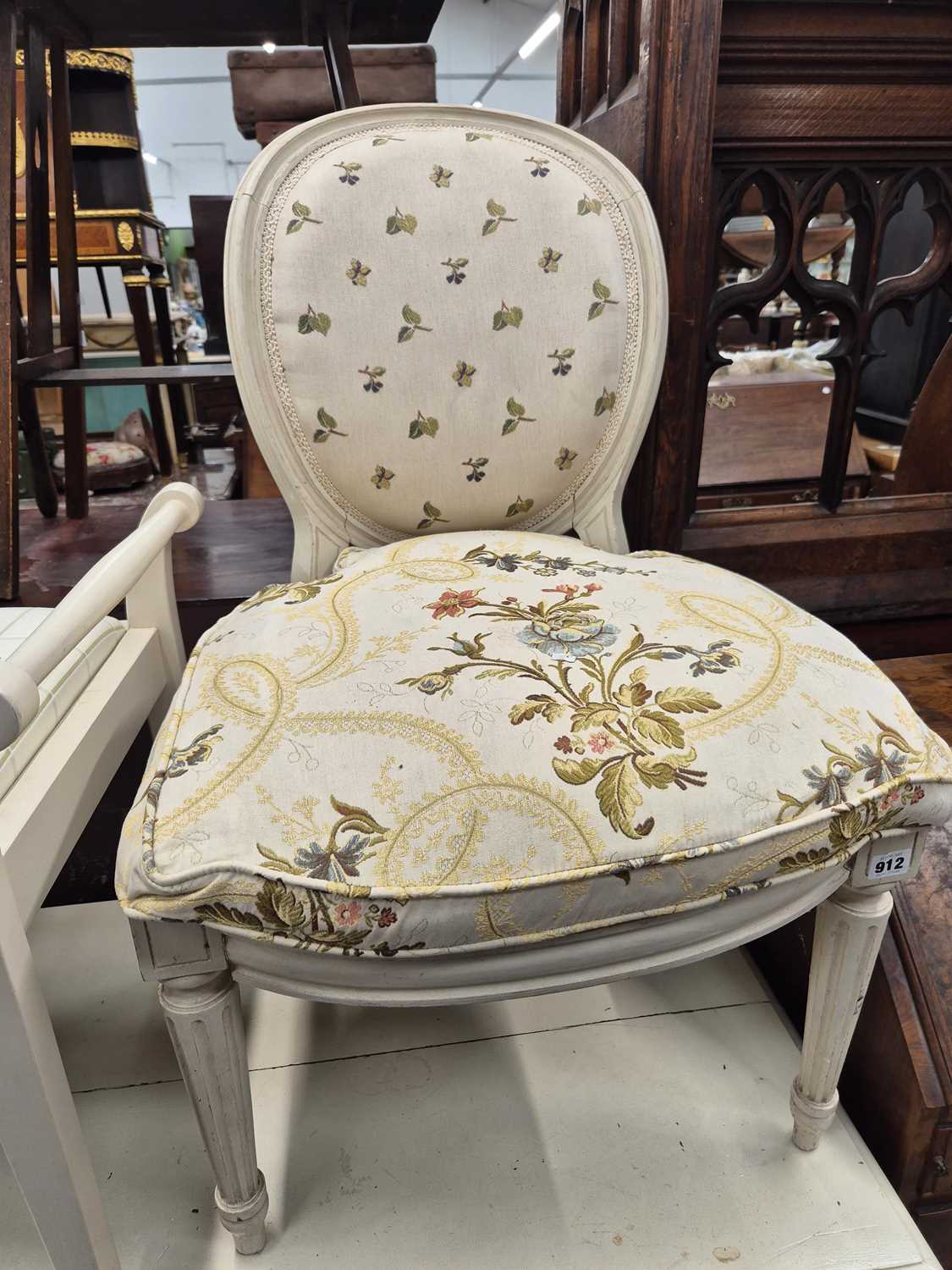 Lot 912 - A french style balloon back side chair.