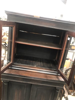 Lot 1016 - A 19th-century glazed cabinet. W 74 D 44.5 H...