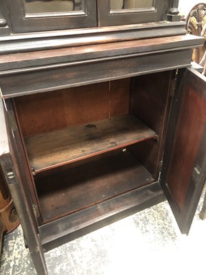 Lot 1016 - A 19th-century glazed cabinet. W 74 D 44.5 H...
