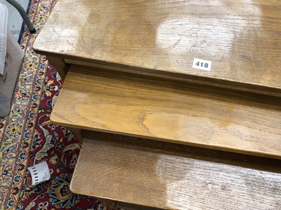 Lot 418 - A nest of three ' Mouseman' Robert Thompson...