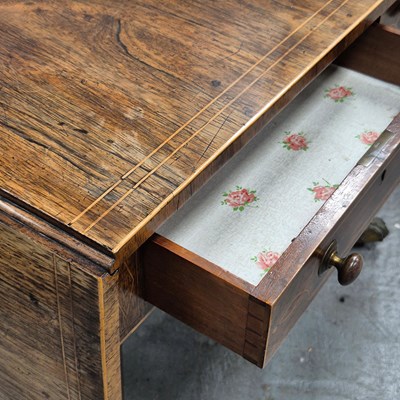 Lot 443 - A 19th century rosewood sofa table with a real...