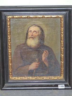 Lot 110 - 19th-century Italian school-  study of a saint...