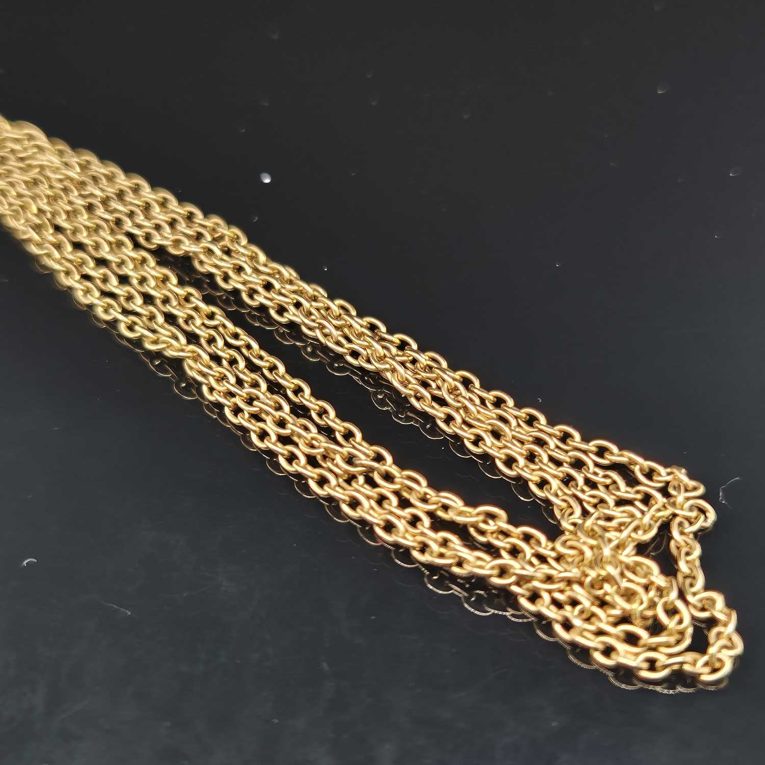Lot 17 - An antique extra long old gold long guard type...