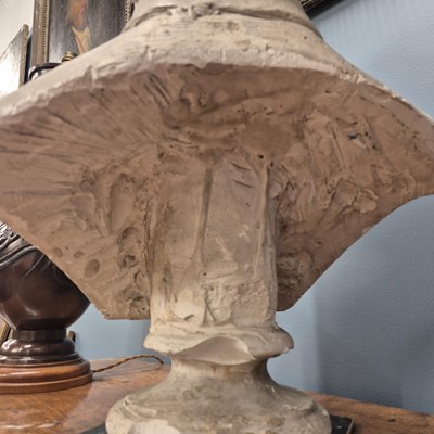 Lot 504 - A plaster portrait bust of a Victorian bearded...
