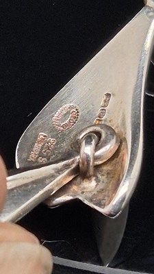Lot 83 - Georg Jensen. A hallmarked silver Lotus-style...