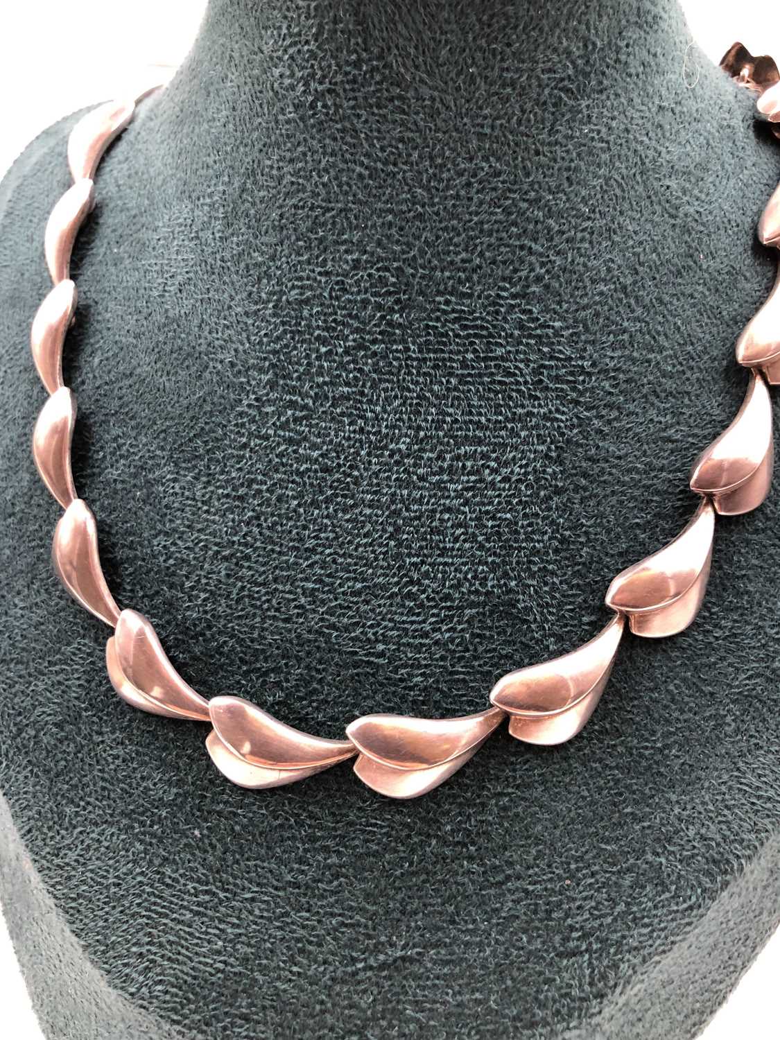 Lot 83 - Georg Jensen. A hallmarked silver Lotus-style...