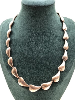 Lot 83 - Georg Jensen. A hallmarked silver Lotus-style...