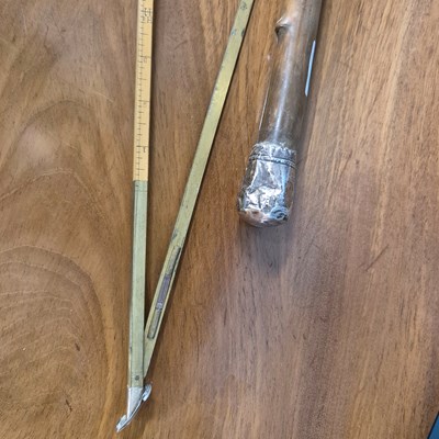 Lot 578 - A silver mounted bamboo walking stick...