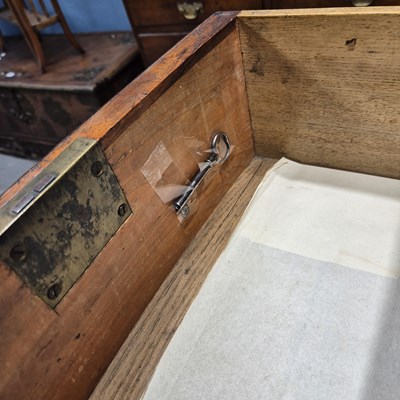 Lot 581 - An ebony line inlaid mahogany bow front chest...