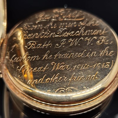 Lot 538 - Military interest. - A 9-carat gold hallmarked...