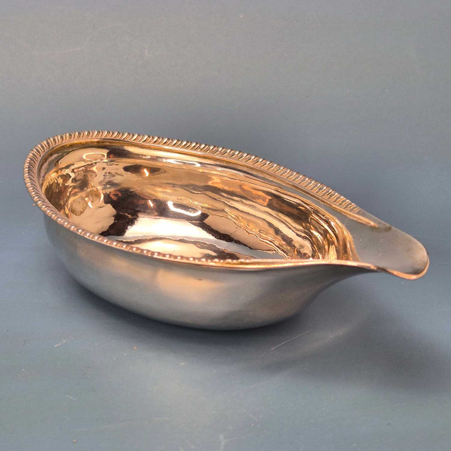 Lot 531 - A Georgian hallmarked silver pap boat. weight...