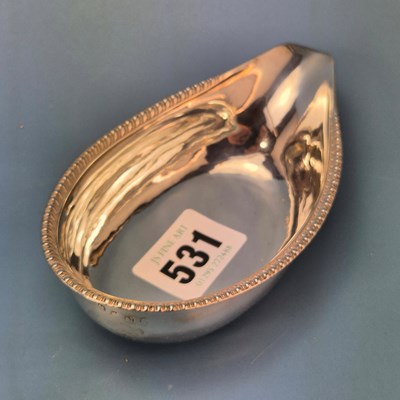 Lot 531 - A Georgian hallmarked silver pap boat. weight...