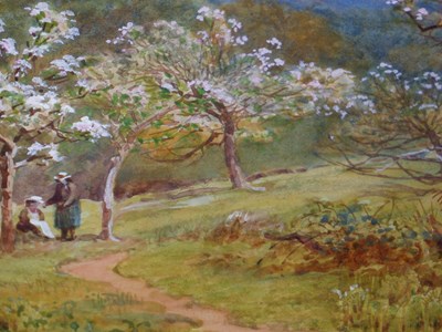Lot 179 - John Barrett (1822-1893), two figures resting...