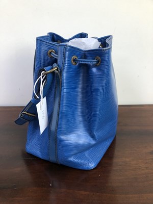 Lot 1145 - Louis Vuitton -Blue Toledo Leather Petit Noe Bag.