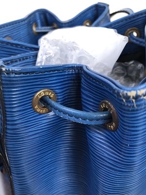 Lot 1145 - Louis Vuitton -Blue Toledo Leather Petit Noe Bag.