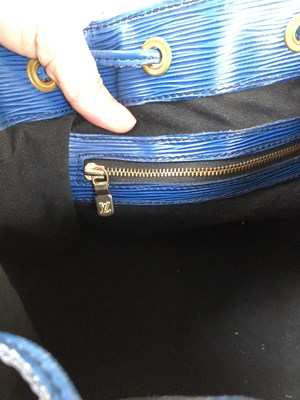 Lot 1145 - Louis Vuitton -Blue Toledo Leather Petit Noe Bag.