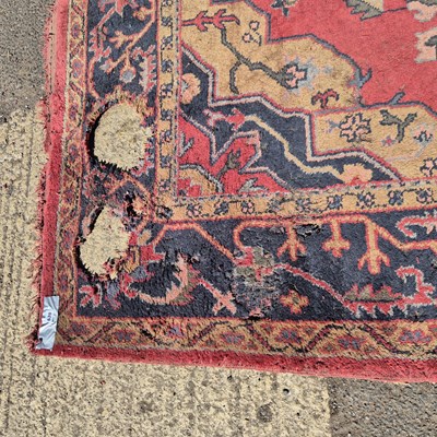 Lot 620 - An antique Turkish Oushak carpet