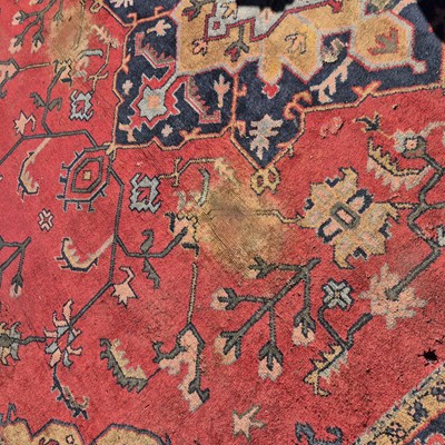 Lot 620 - An antique Turkish Oushak carpet