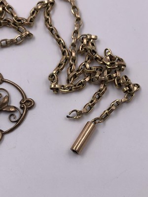 Lot 1044 - A vintage 9ct gold belcher chain and a 9ct...