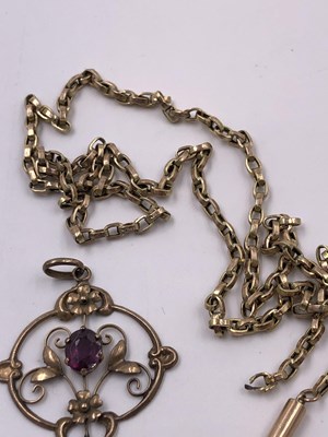 Lot 1044 - A vintage 9ct gold belcher chain and a 9ct...