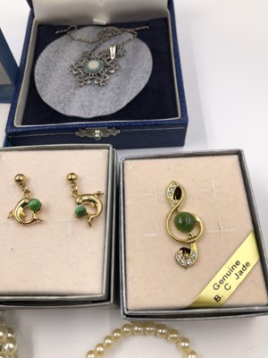 Lot 1027 - A pair of 9ct gold decorative stud earrings,...
