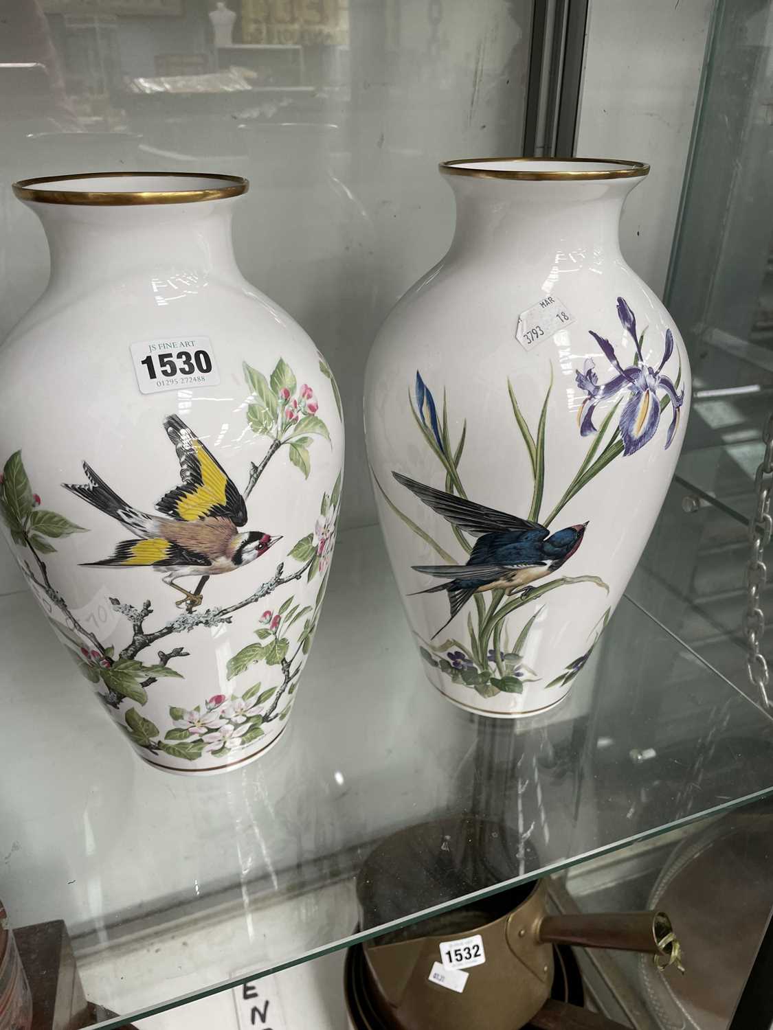 Lot 1530 - A pair of 1980's Franklin Mint 'Woodland Bird'...