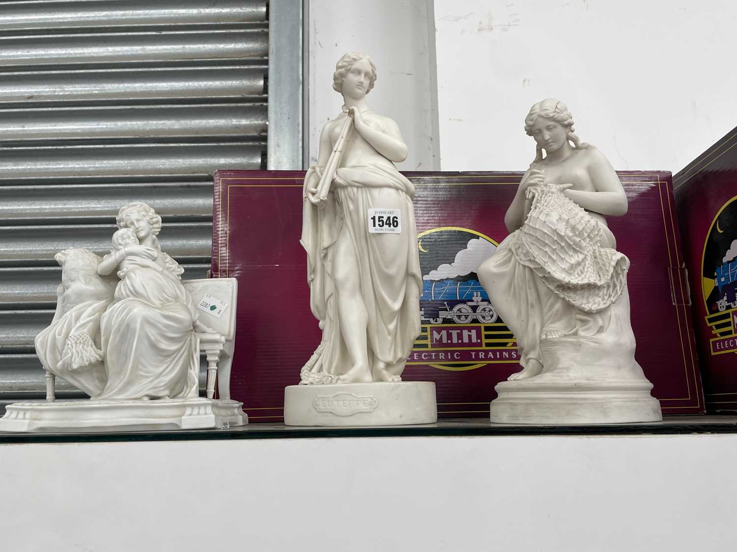 Lot 1546 - Three parian porcelain figures