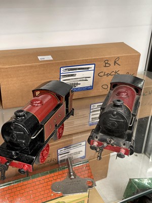 Lot 1608 - Five Hornby 0 guage clockwork 0-4-0 locomotives