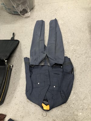 Lot 1805 - A suitcase containing a RAF great coat,...