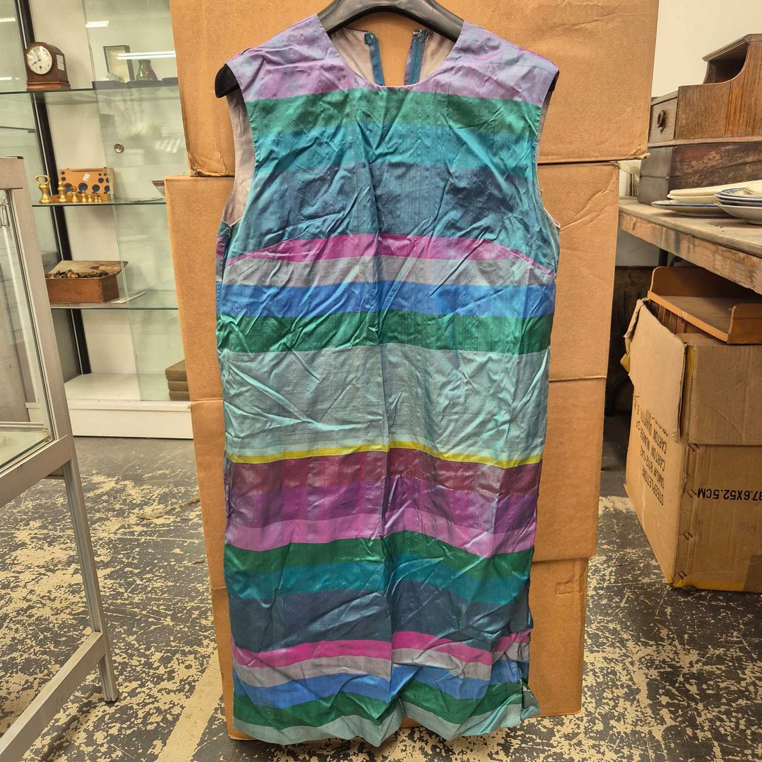 Lot 1175 - Saks Fifth Avenue. Vintage stripe mini dress....