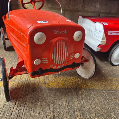 Lot 1405 - A Vintage Tri-Ang Comet, tinplate pedal car.