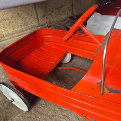 Lot 1405 - A Vintage Tri-Ang Comet, tinplate pedal car.
