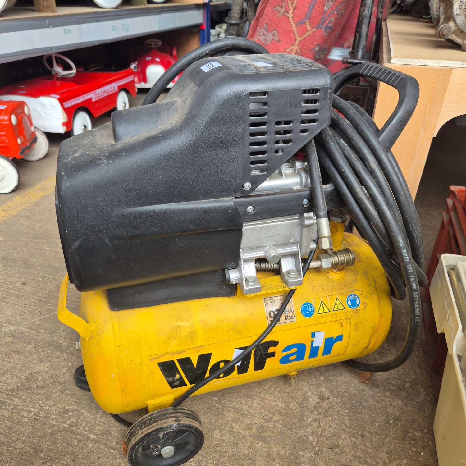 Lot 1415 - A wolf air compressor in apparently very...