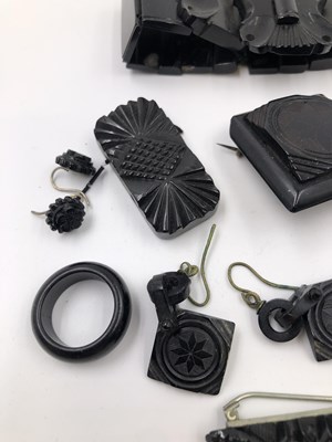 Lot 1023 - A collection of various black mourning-type...