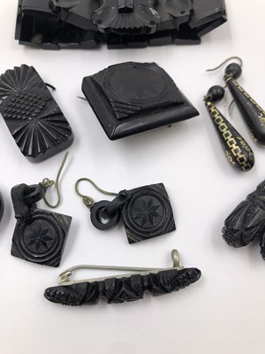 Lot 1023 - A collection of various black mourning-type...