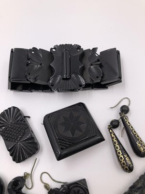 Lot 1023 - A collection of various black mourning-type...