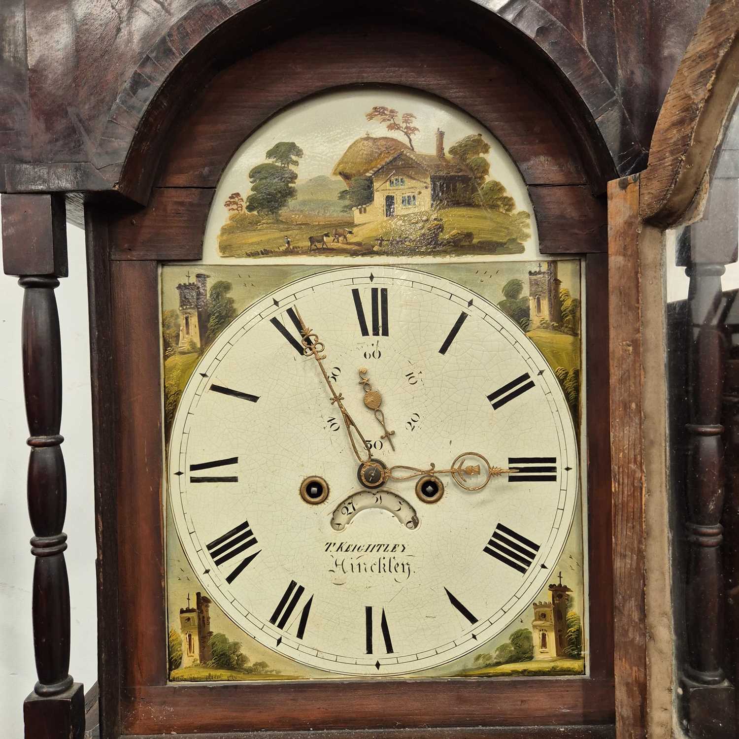 Lot 2206 - An early 19th century oak cased longcase