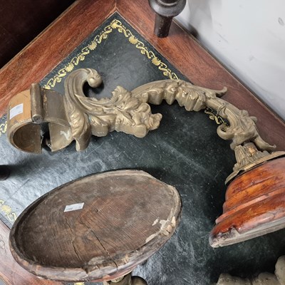 Lot 2211 - A pair of 19th-century gilded cast iron and...