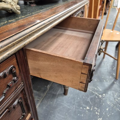 Lot 2212 - A late Victorian mahogany writing desk with...
