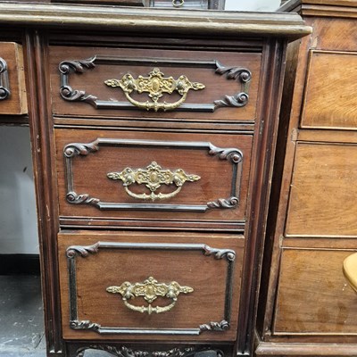 Lot 2212 - A late Victorian mahogany writing desk with...