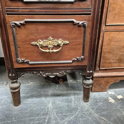 Lot 2212 - A late Victorian mahogany writing desk with...