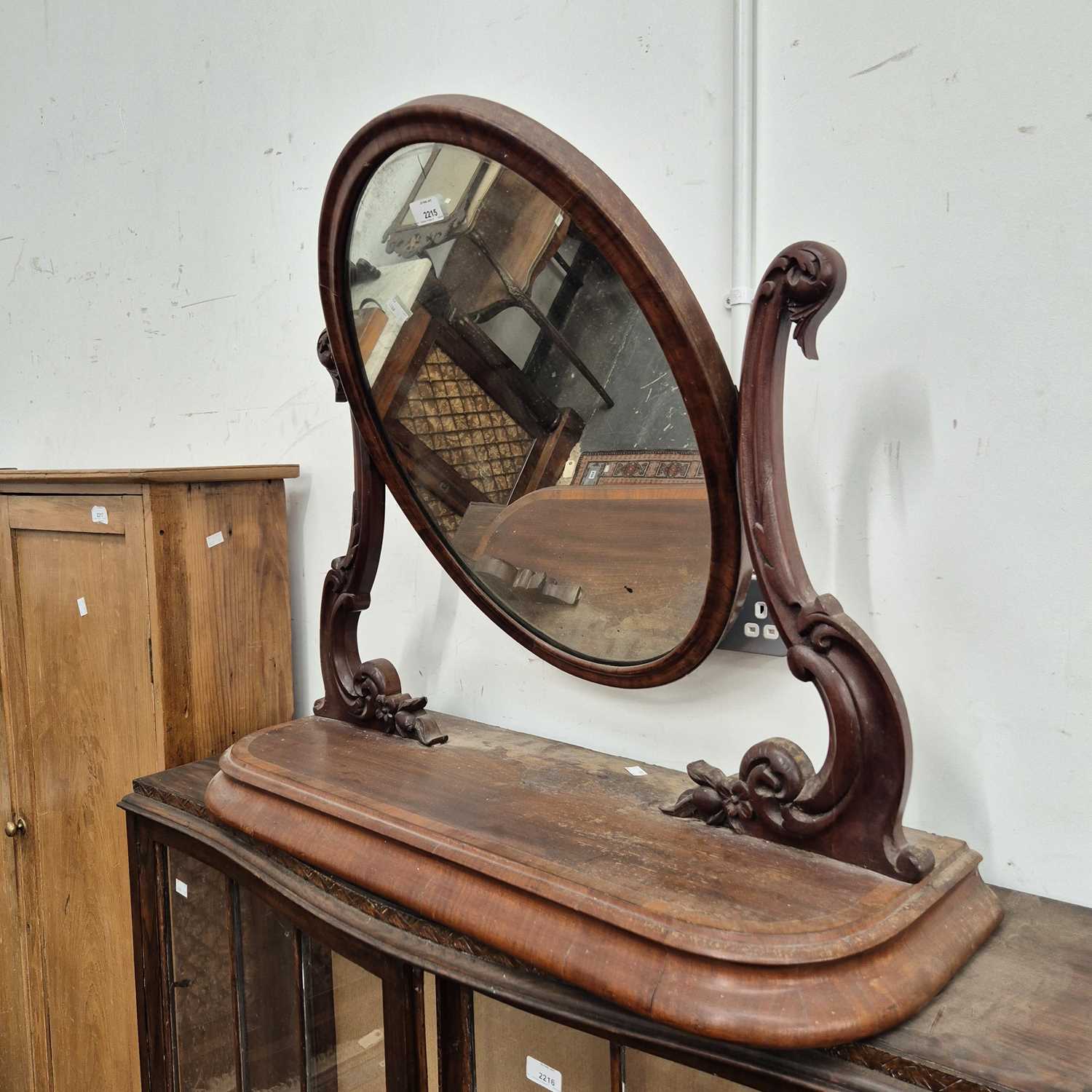 Lot 2215 - A Victorian swing dressing table mirror with...