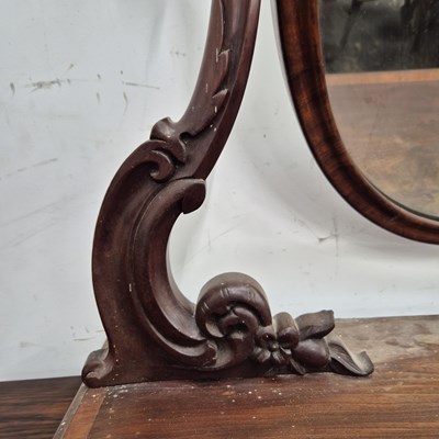 Lot 2215 - A Victorian swing dressing table mirror with...