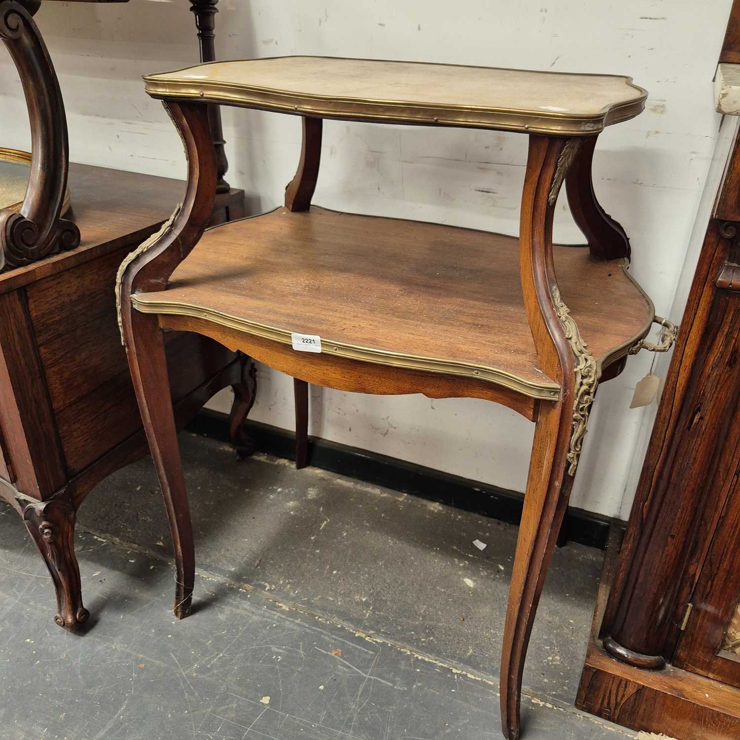Lot 2221 - A late 19th century French two tier drinks...