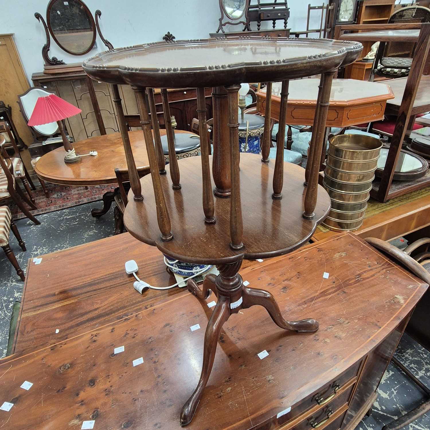 Lot 2249 - An unusual two-tier tripod-based occasional...