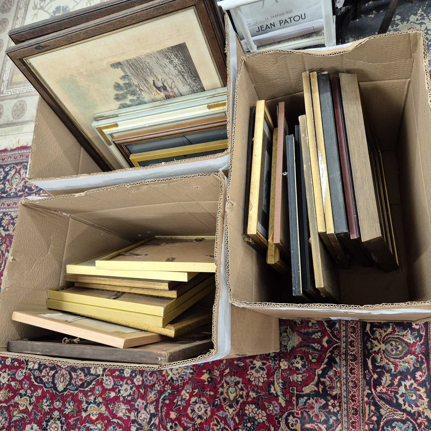 Lot 2264 - Three boxes of antique and decorative...