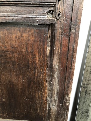 Lot 2320 - A large early 18th-century oak wall panel. H...