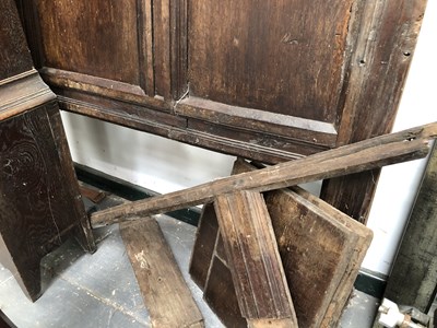 Lot 2320 - A large early 18th-century oak wall panel. H...