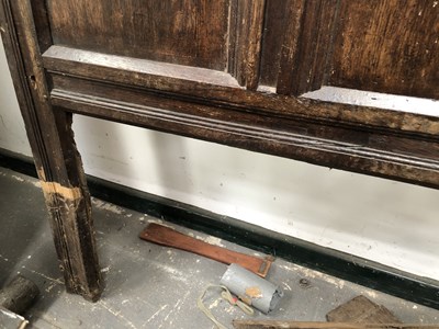 Lot 2320 - A large early 18th-century oak wall panel. H...