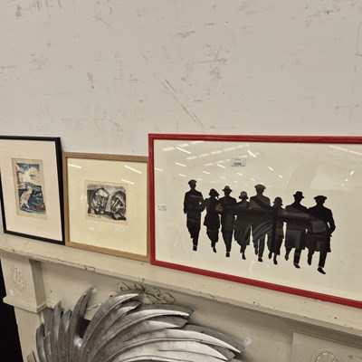 Lot 2356 - Three 20th-century prints.